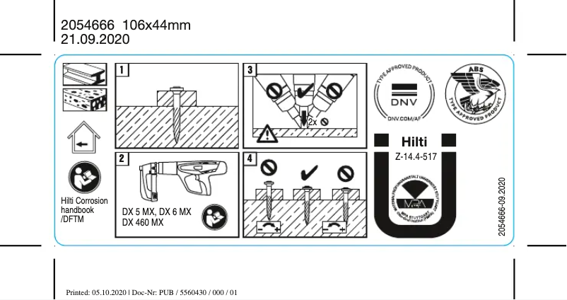 Page 1 of the manual User Manual Hilti X-U MX