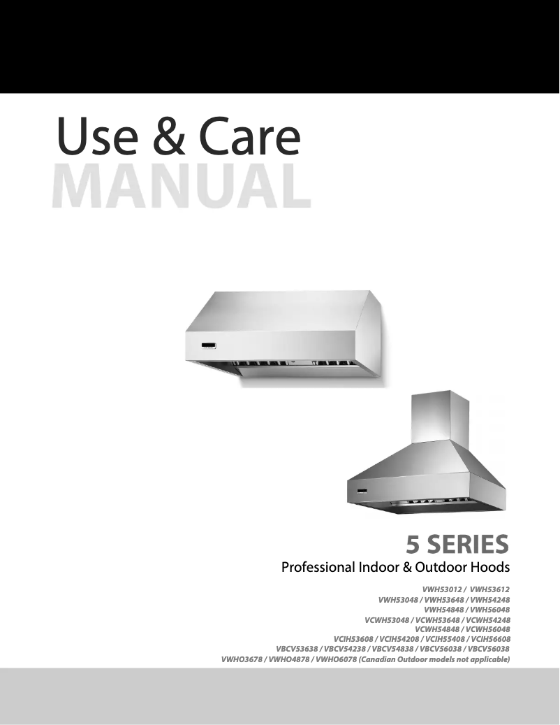 Page 1 of the manual User Manual Viking VWH536481
