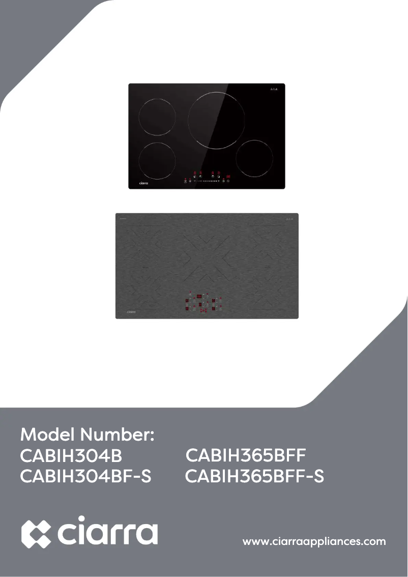 First page image of the manual for CABIH365BFF-S