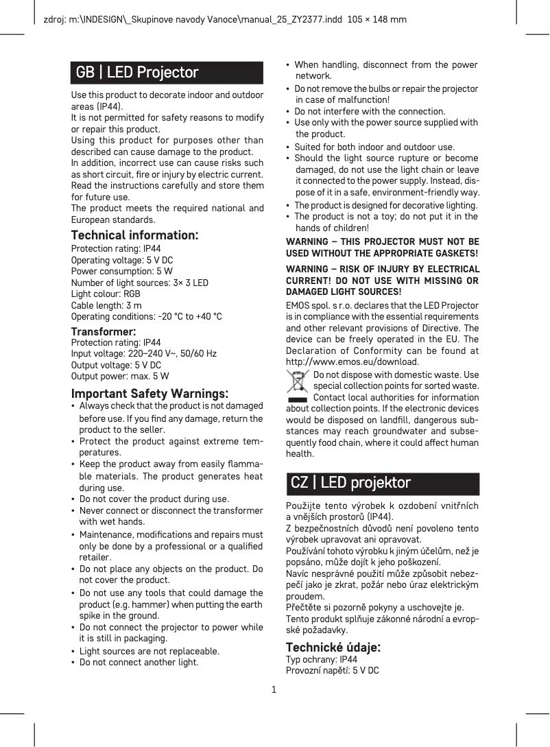 First page image of the manual for DCPM02