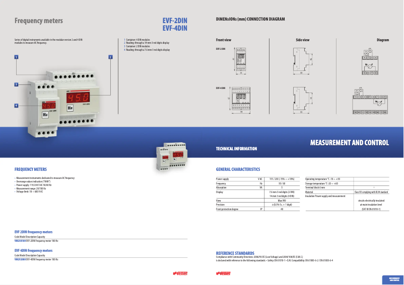 First page image of the manual for EVF-2DIN