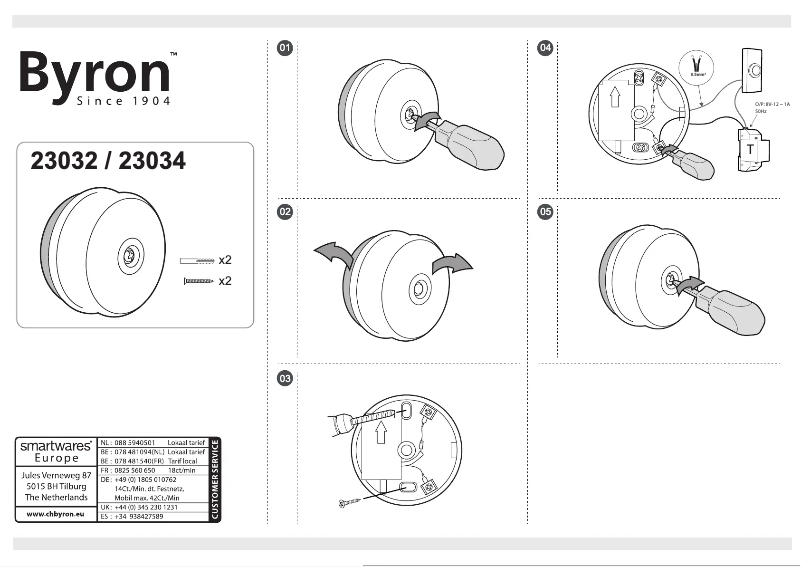 Page 1 of the manual User Manual Byron DBW-23034