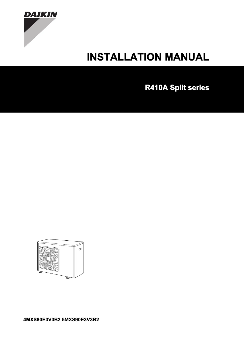 First page image of the manual for 5MXS90E3V3B2