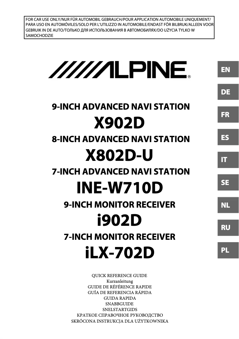 Page 1 of the manual User Manual Alpine iLX-702SM-B
