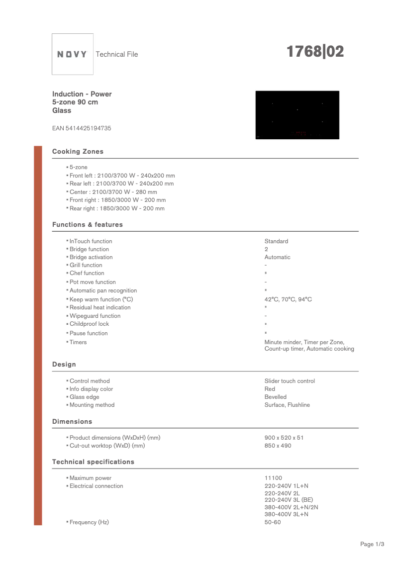 First page image of the manual for Power 1768