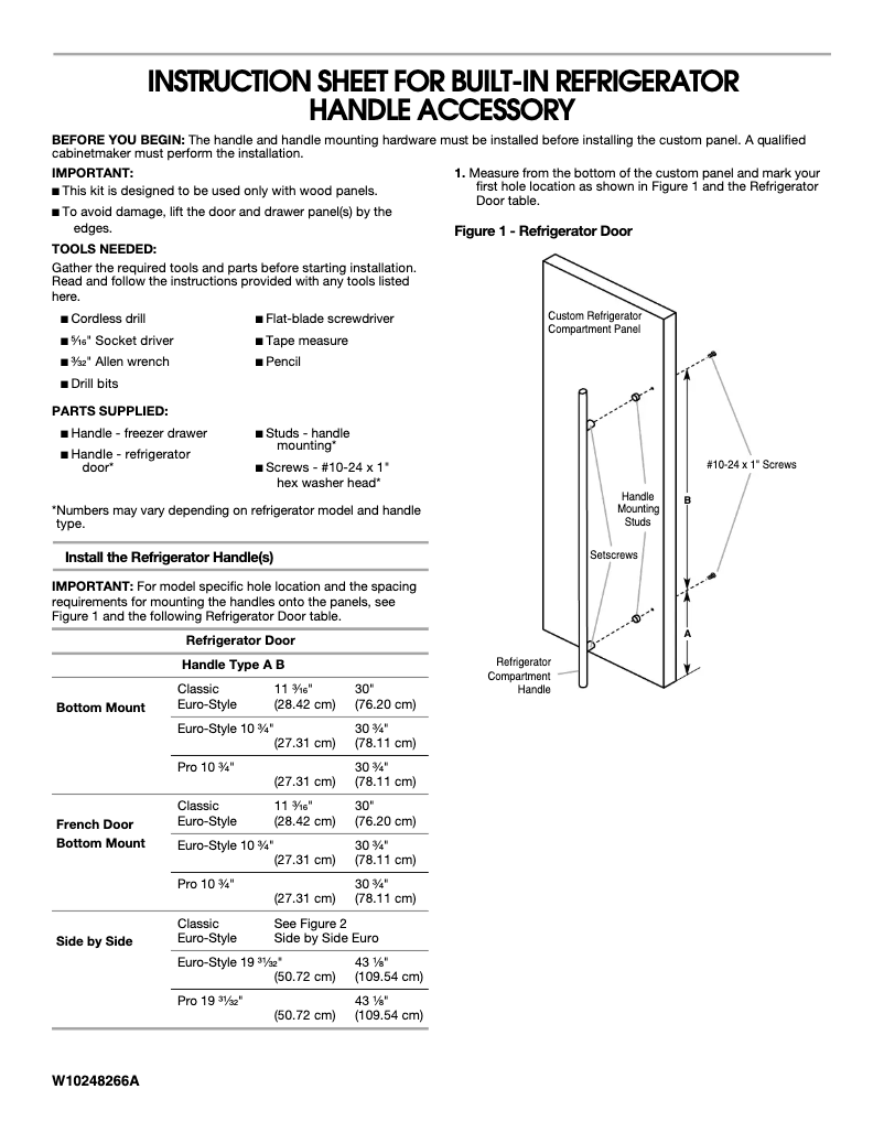 First page image of the manual for W10250638