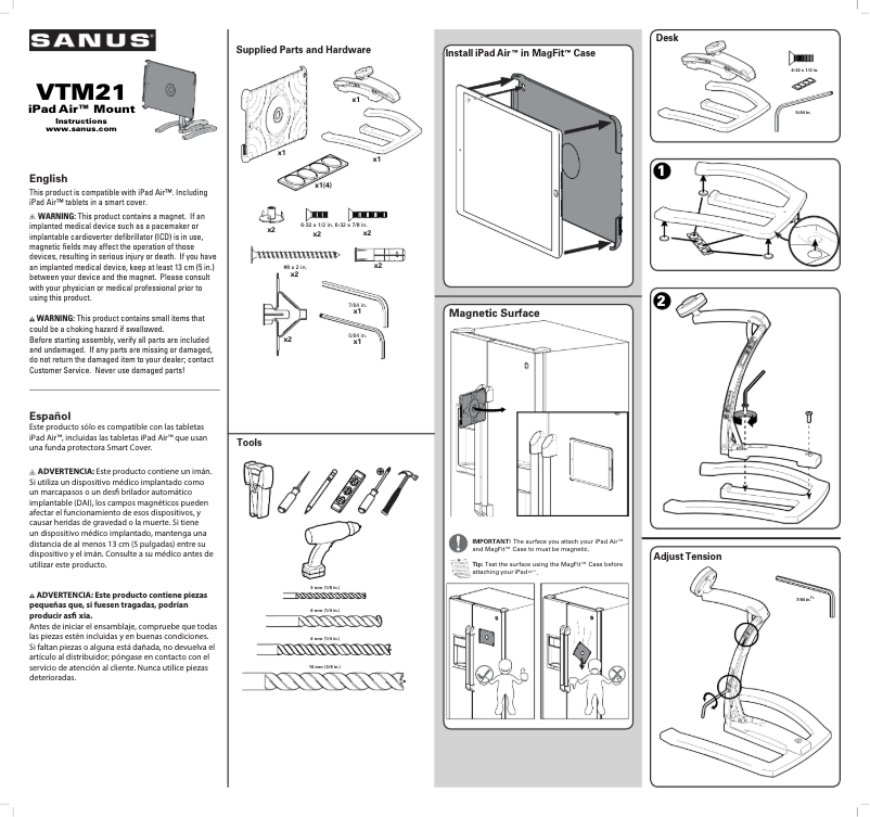 First page image of the manual for VTM21
