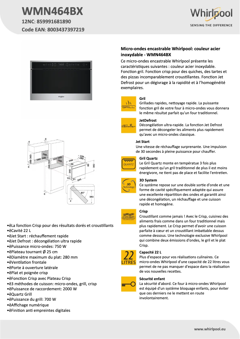 First page image of the manual for WMN464BX