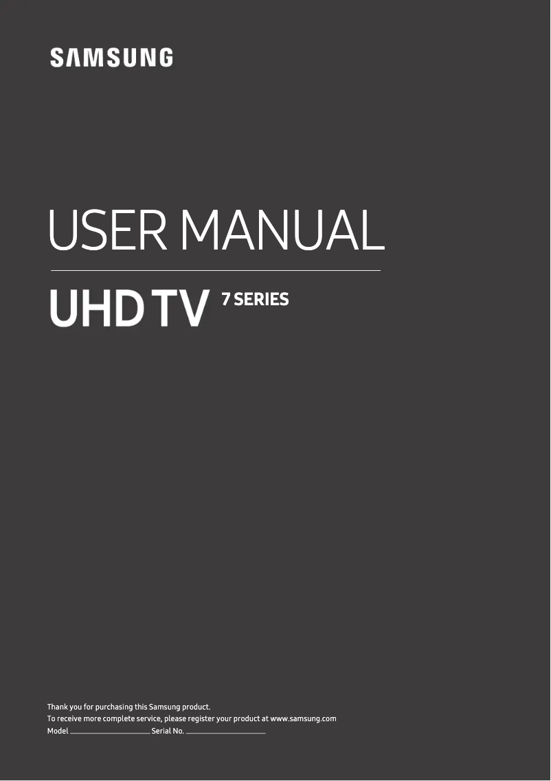 Page 1 of the manual User Manual Samsung UE65NU7099U