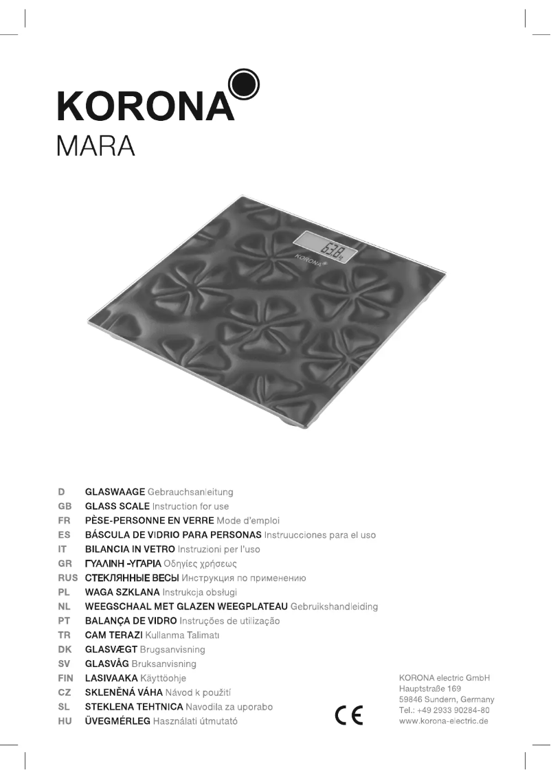 First page image of the manual for Mara