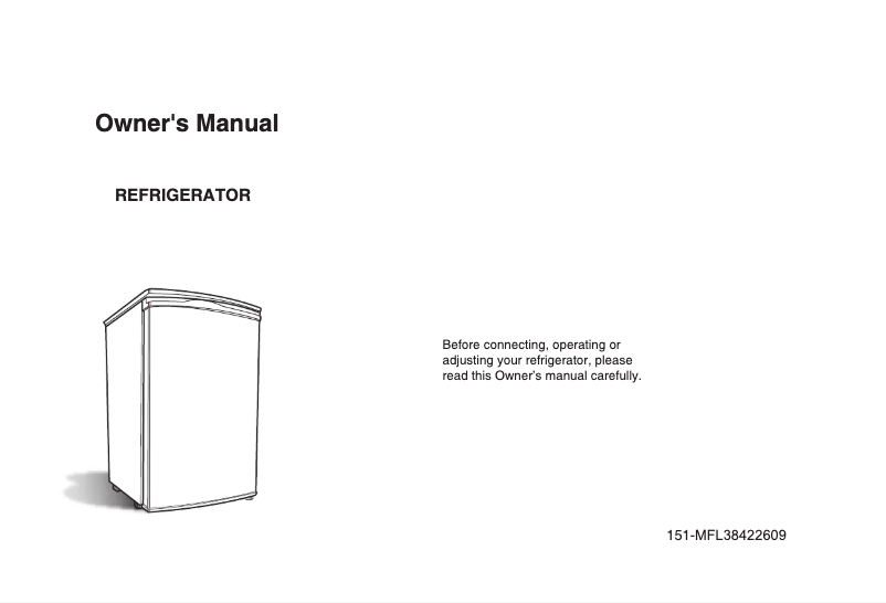 First page image of the manual for GC-151SFB
