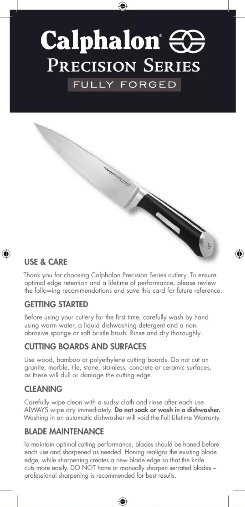 First page image of the manual for Precision