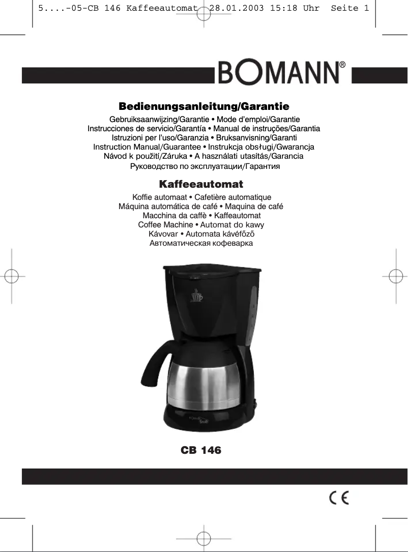 Page 1 of the manual User Manual Bomann CB 146