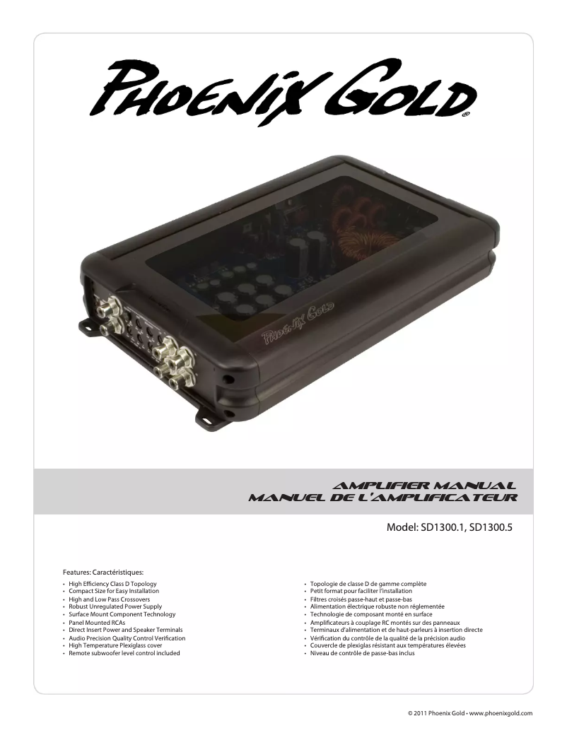 Page 1 of the manual User Manual Phoenix Gold SD1300.5