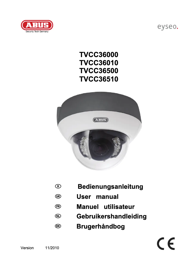 Page 1 of the manual User Manual Abus TVCC36000