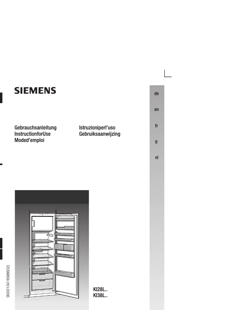 Page 1 of the manual User Manual Siemens KI28LA50