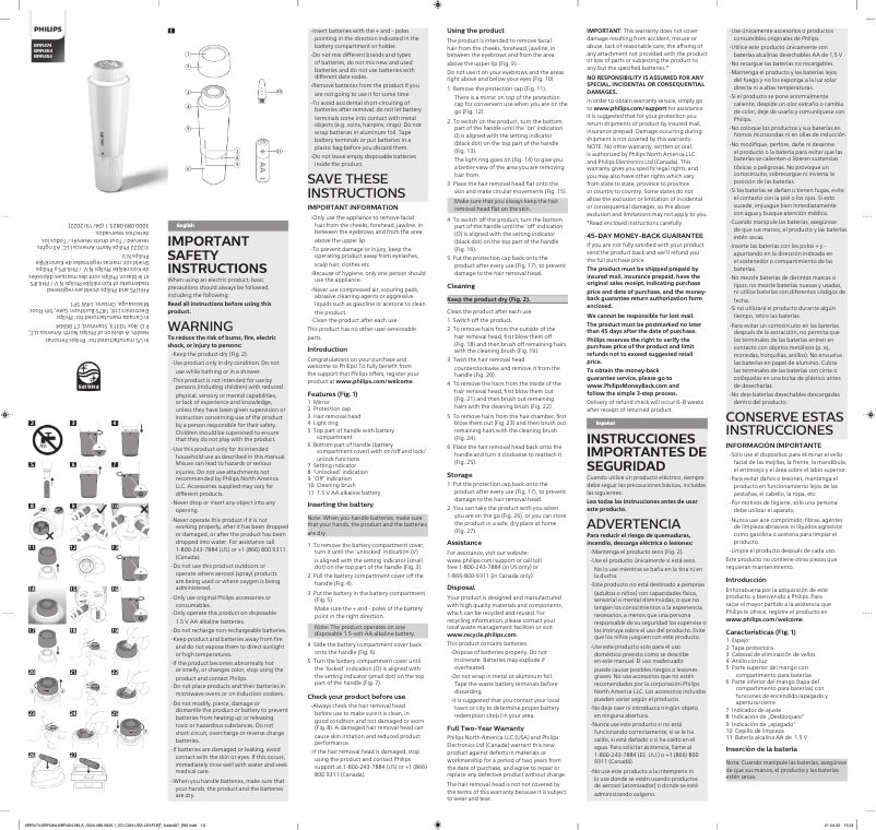 First page image of the manual for BRR464