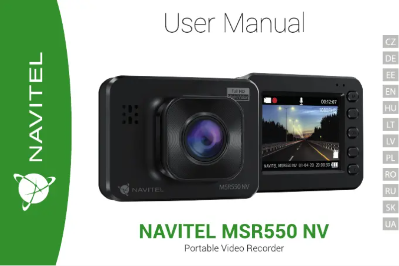 Page 1 of the manual User Manual Navitel MSR550 NV