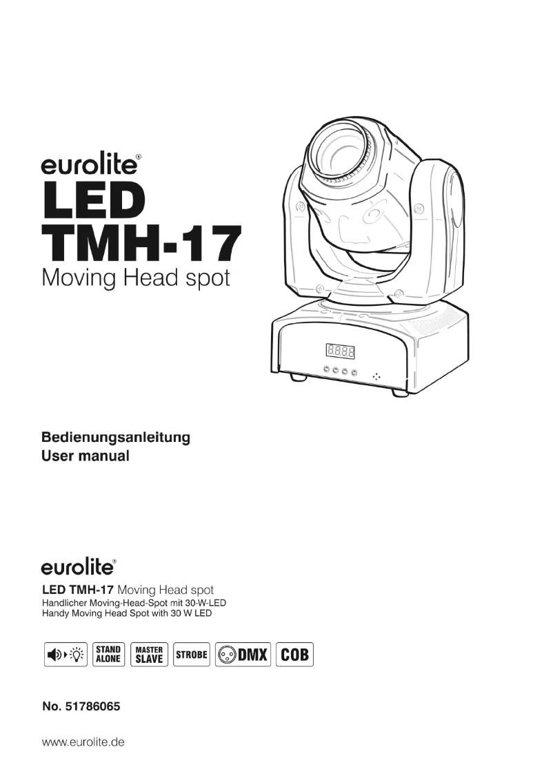 First page image of the manual for LED TMH-17
