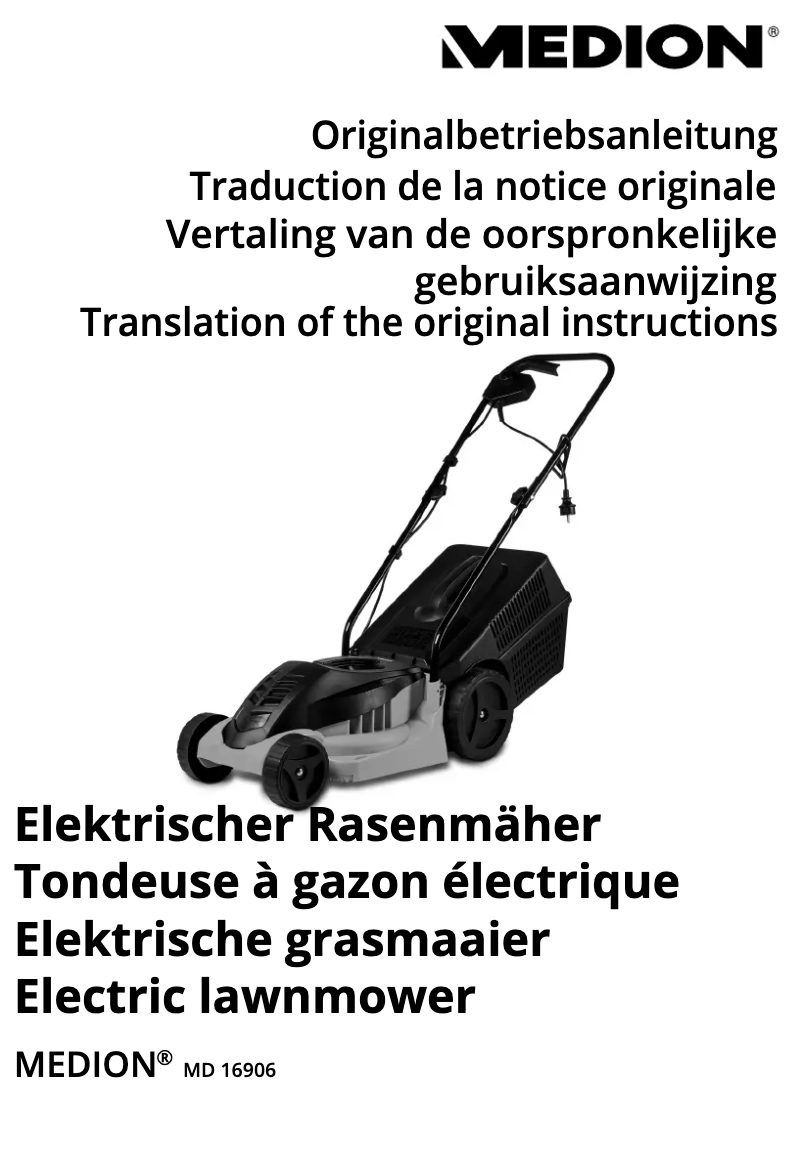 First page image of the manual for MD 16906