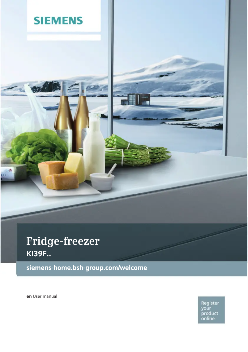 Page 1 of the manual User Manual Siemens KI39FP60HK