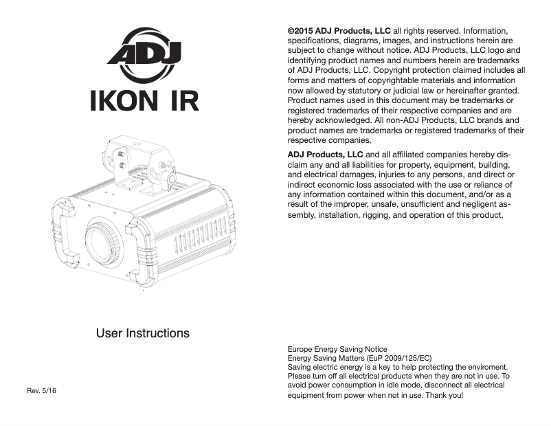 First page image of the manual for Ikon IR