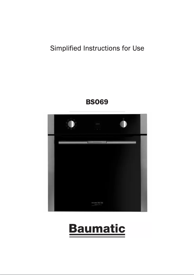First page image of the manual for BSO69