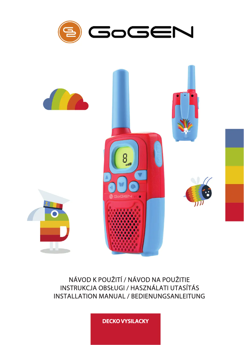 First page image of the manual for DECKO VYSILACKY