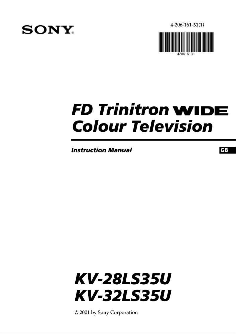 First page image of the manual for KV-X2131D