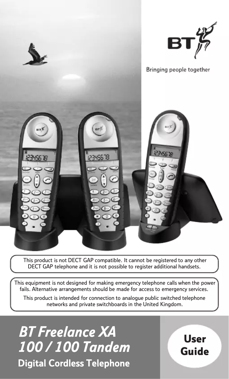 First page image of the manual for Freelance XA100