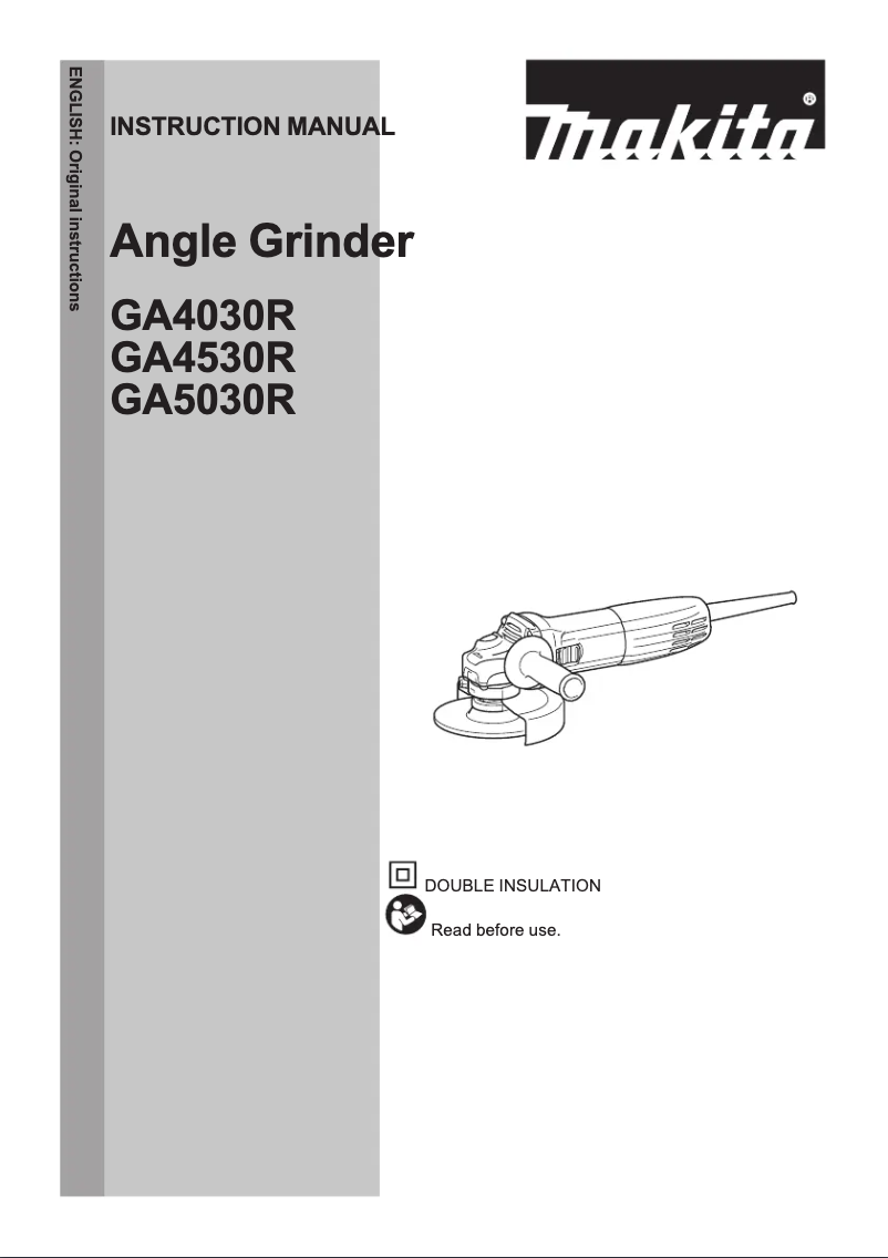 Page 1 of the manual User Manual Makita GA4030R