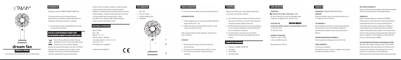 Page 1 of the manual User Manual Vitammy Dream Fan
