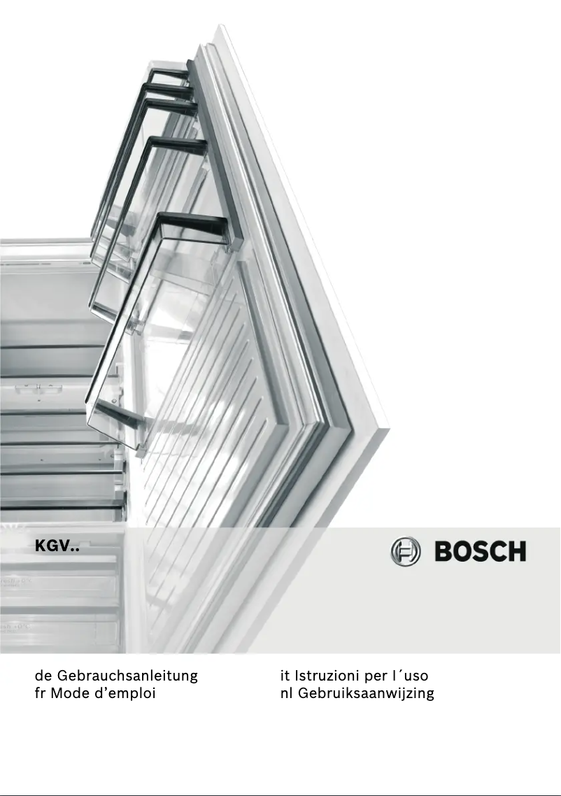 Page 1 of the manual Instruction Manual Bosch KGV33GW30