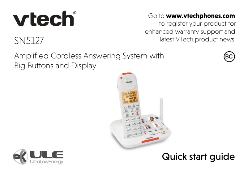 First page image of the manual for SN5127