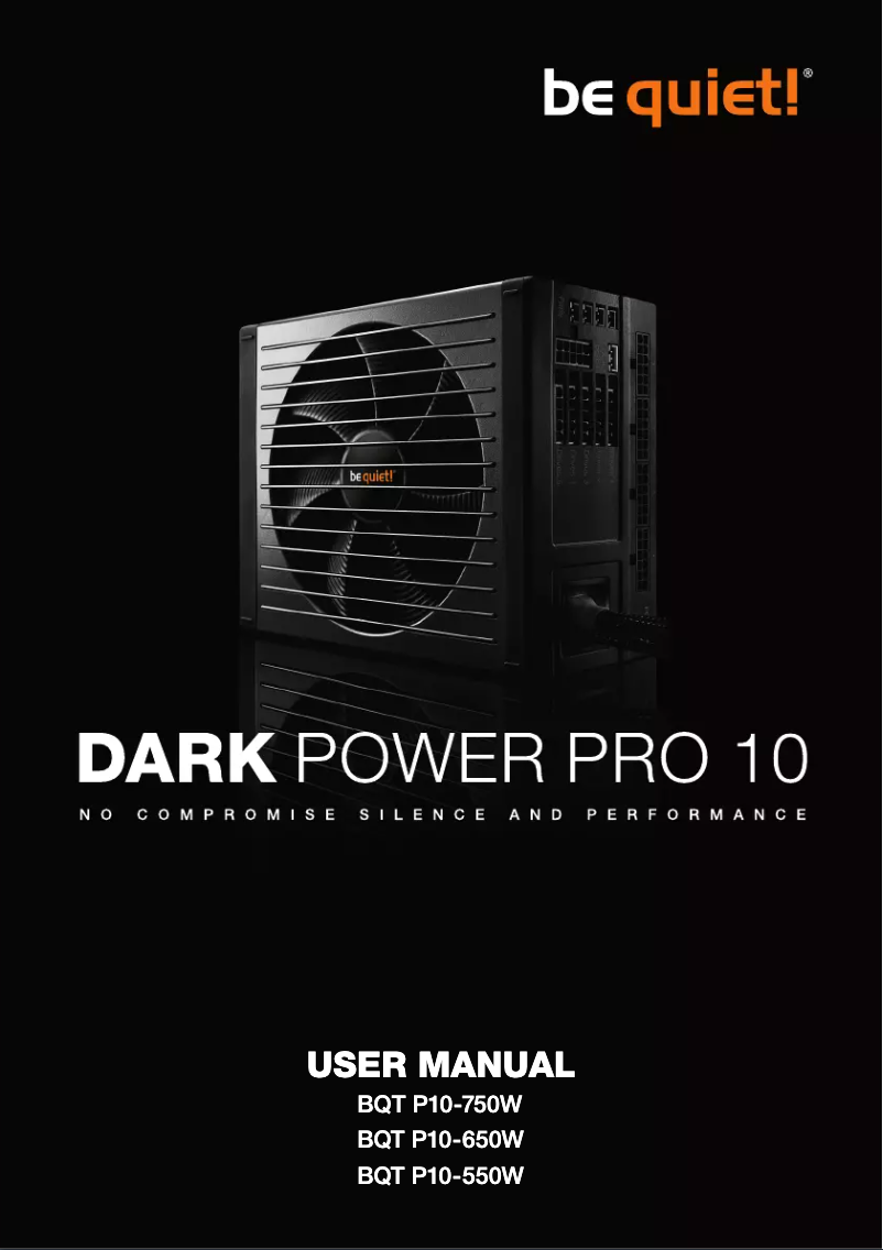 Page 1 of the manual User Manual Be Quiet! Dark Power Pro 10 750W