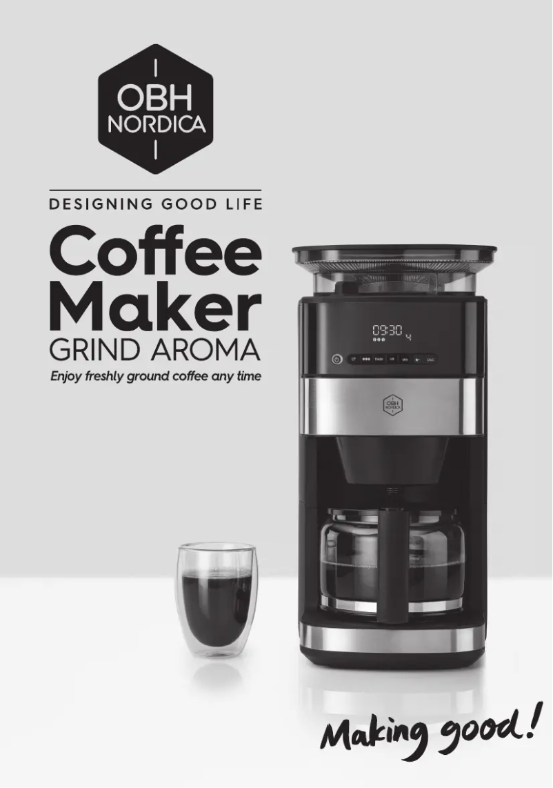 Page 1 of the manual User Manual OBH Nordica Grind Aroma OP8328S0