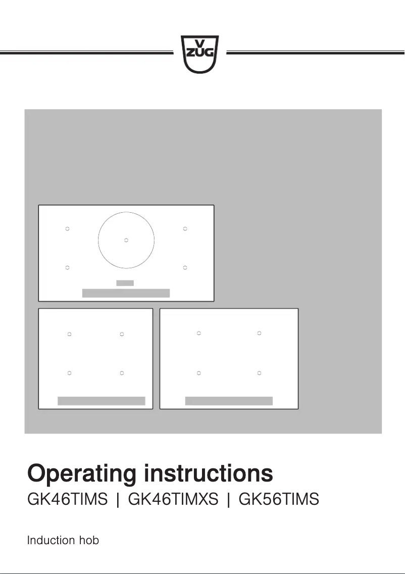 Page 1 of the manual User Manual V-Zug GK56TIMSZO