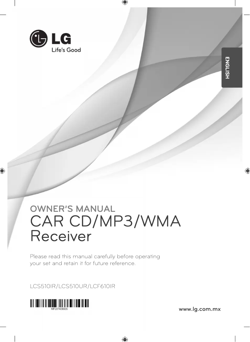 First page image of the manual for LCS510IRP1