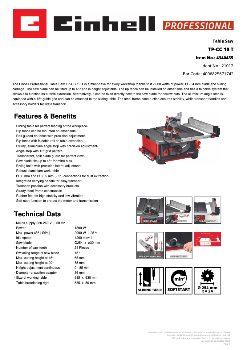 First page image of the manual for TP-CC 10 T