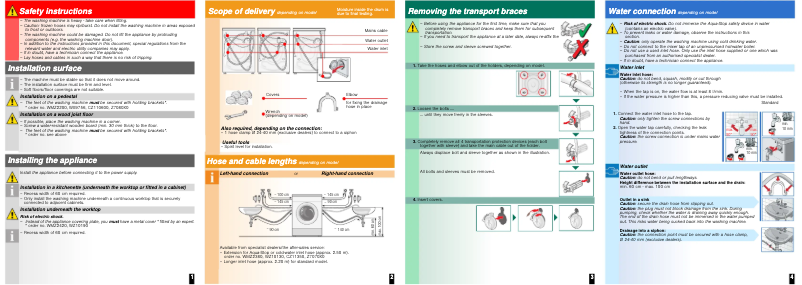 Page 1 of the manual User Manual Siemens WM14E482FF
