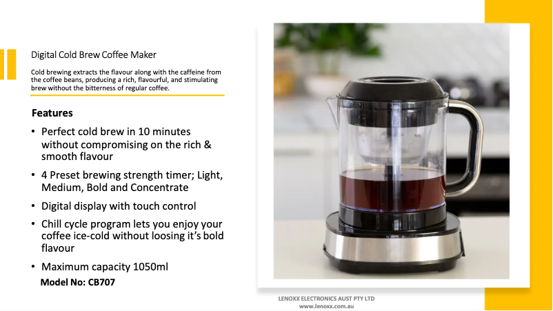 Page 1 of the manual Technical Sheet Healthy Choice CB707