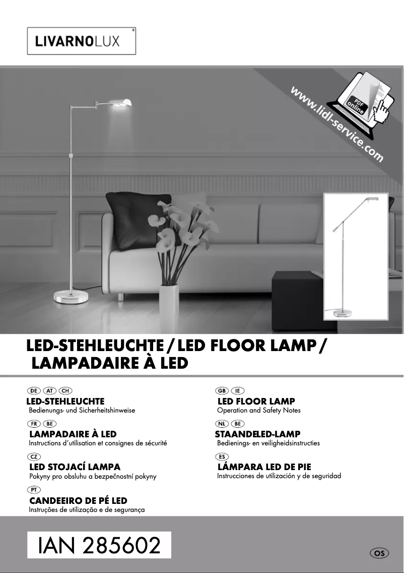 Page 1 of the manual User Manual Livarno Lux IAN 285602