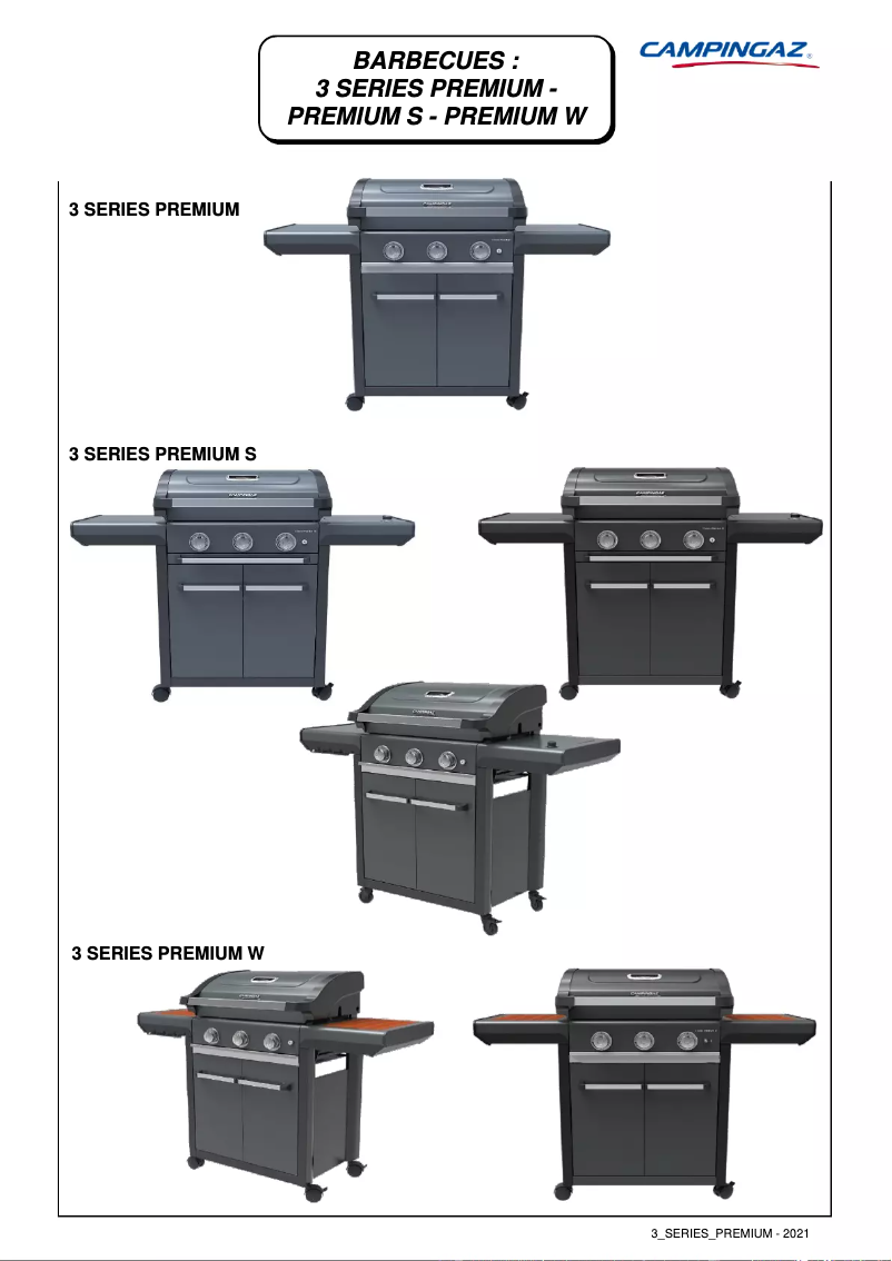 Page 1 of the manual User Manual Campingaz 3 Series Premium S
