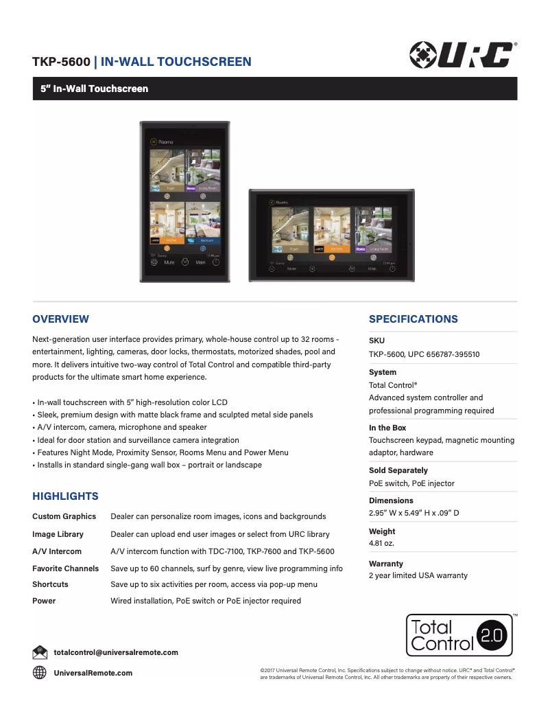 First page image of the manual for TKP-5600