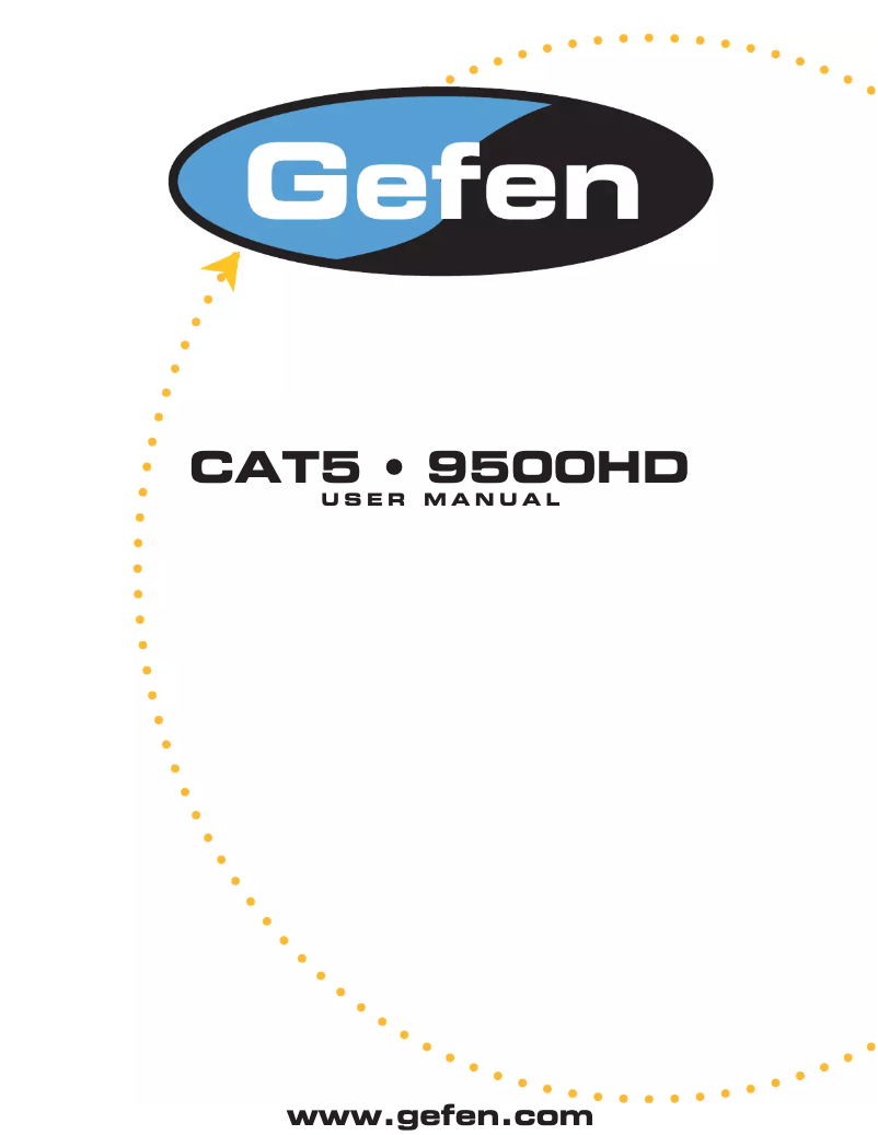 First page image of the manual for EXT-CAT5-9500HD