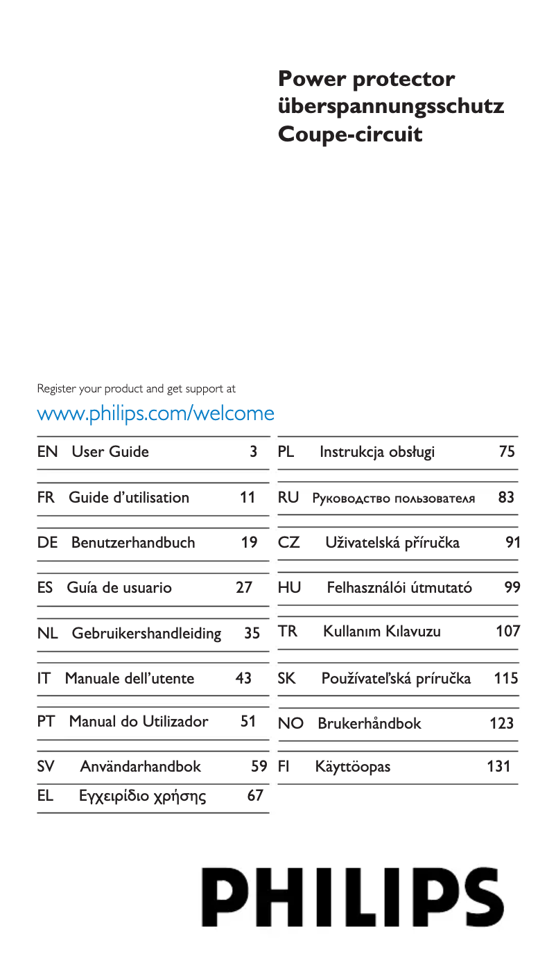 Page 1 of the manual User Manual Philips SPN6520