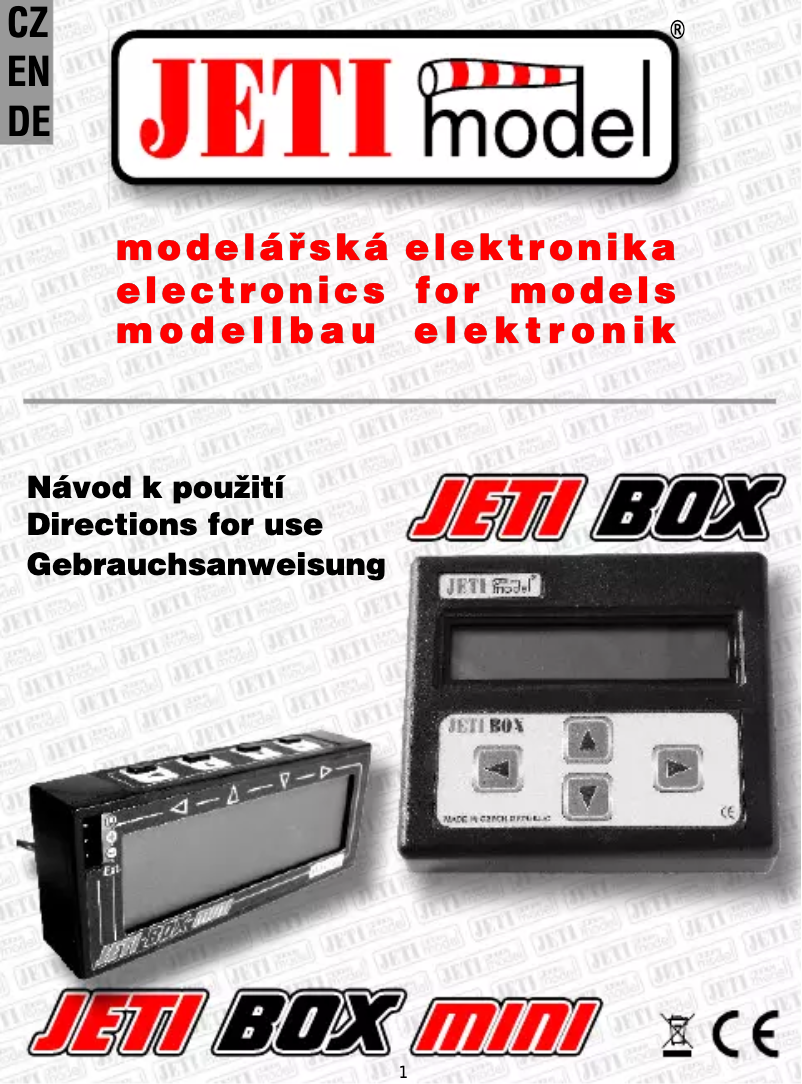 Page 1 of the manual User Manual JETI Box