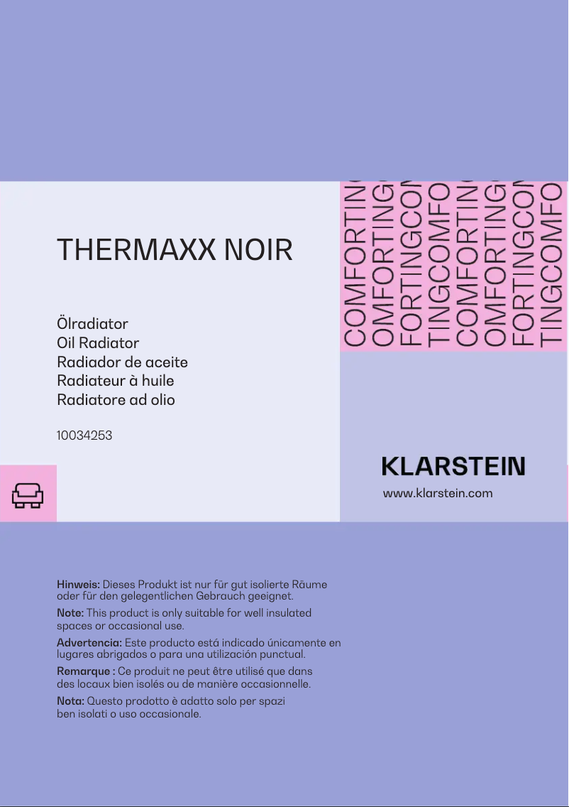 First page image of the manual for Thermaxx