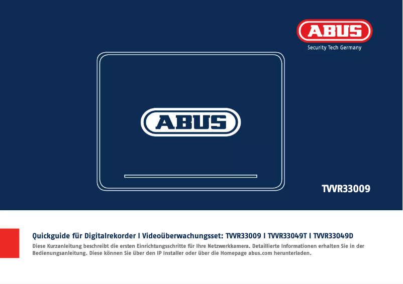 Image de la première page du manuel de l'appareil TVVR33009