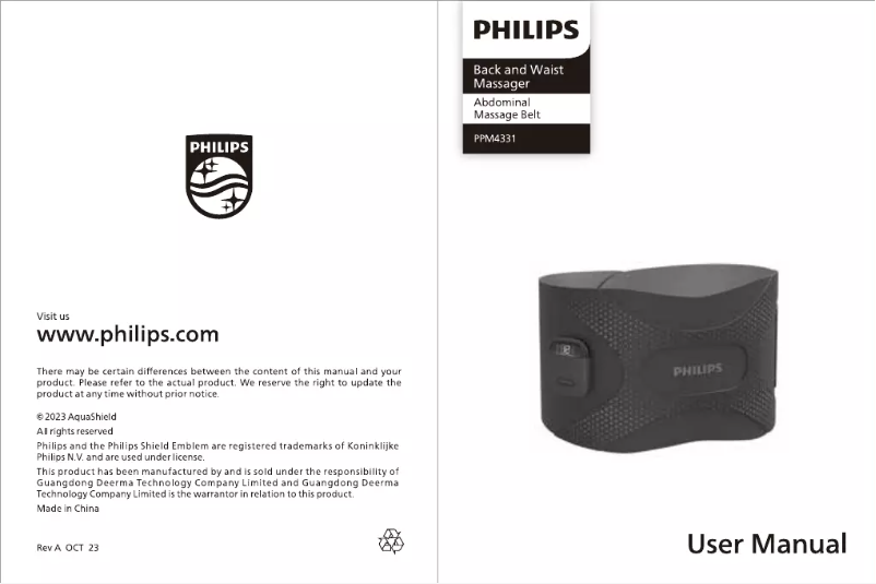 First page image of the manual for PPM4331